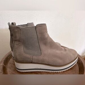 Desi Grey Suede Booties- 36